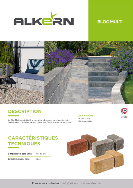 Alkern – Fiche technique Bloc multi